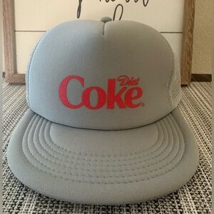 Diet Coke Snapback Trucker Hat Gray Foam Front Mesh Back Mens Adjustable